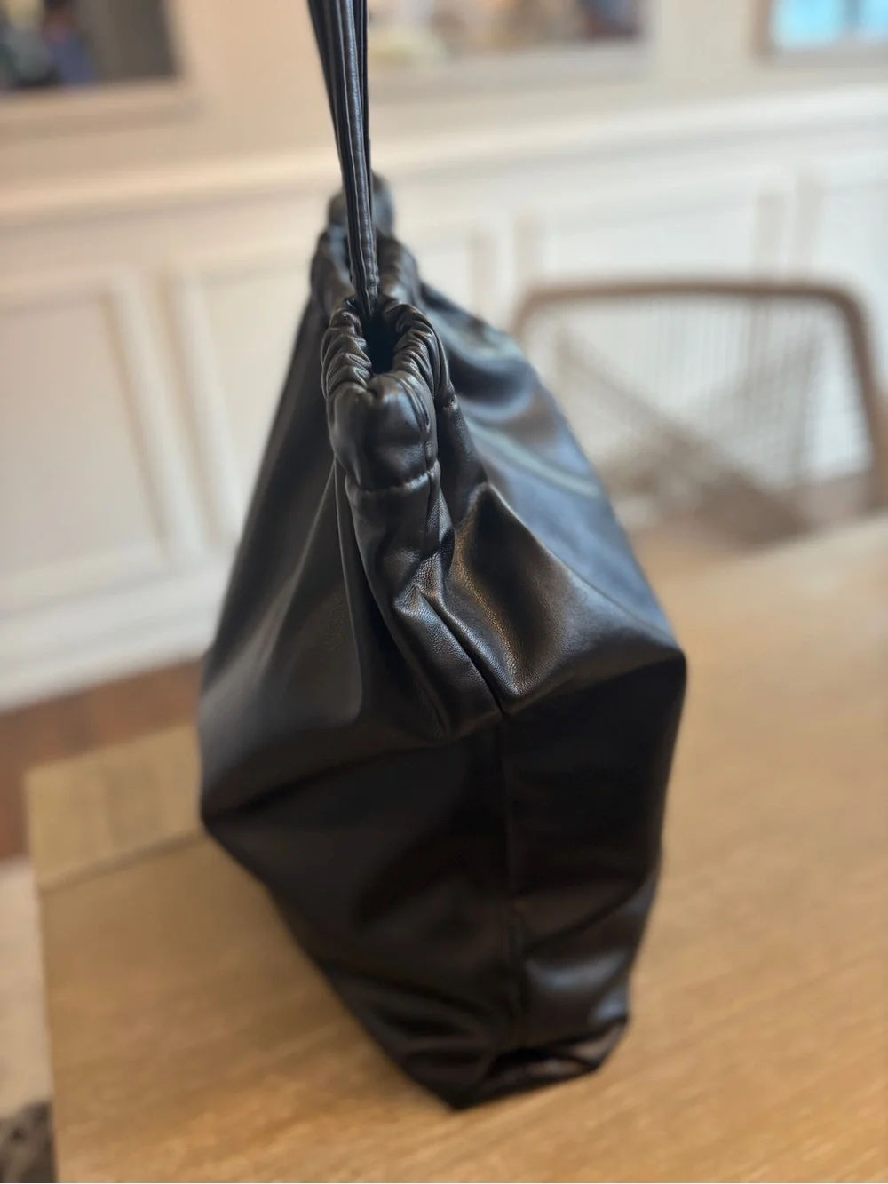 a new day Black Ruched Shoulder Tote Bag - Picture 4 of 9